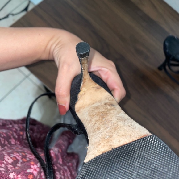 Alberta Ferretti Black Strappy Heels Size 8 - Picture 7 of 10